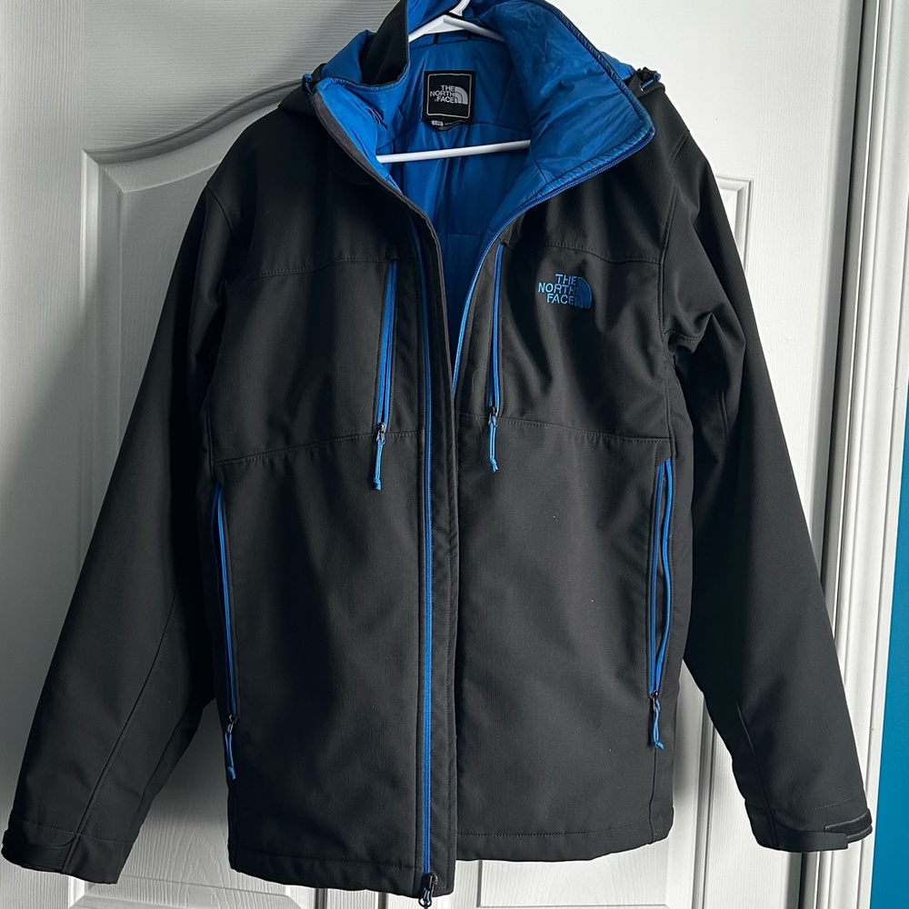 The North Face Black Jacket with Blue Highlights